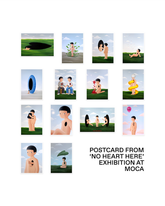 Postcard from "NO HEART HERE" Exhibition at MOCA (2024)